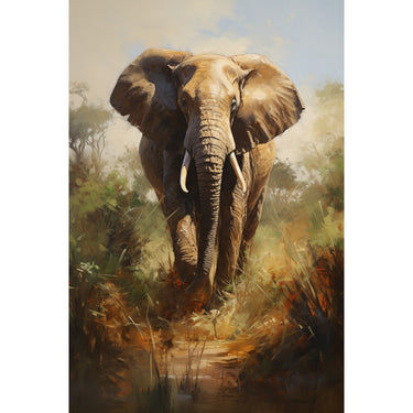 Painting Canvas of Elephant